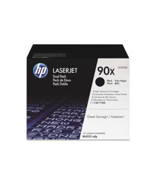 HP CE390XD (90X) toner black high yield x 2