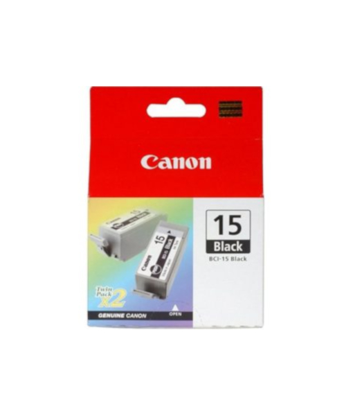 Canon BCI-15 Tank Black Cartridge X 2