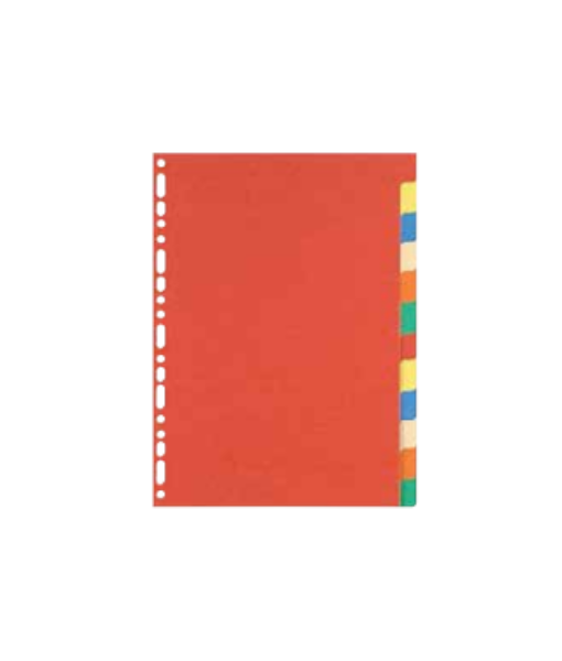 ELBA Dividers A4 Cardboard 12tab Ass Col