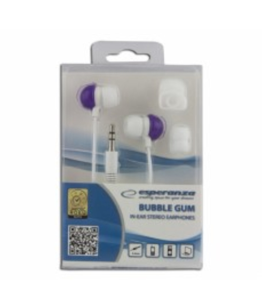 ESPERANZA STEREO EAPRHONES BUBBLE GUM VIOLET