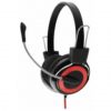 ESPERANZA STEREO HEADPHONES WITH MICROPHONE FALCON RED