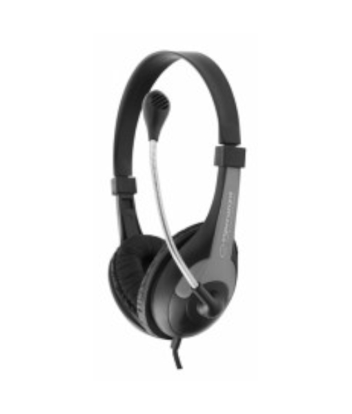 ESPERANZA STEREO HEADPHONES WITH MICROPHONE ROOSTER BLACK