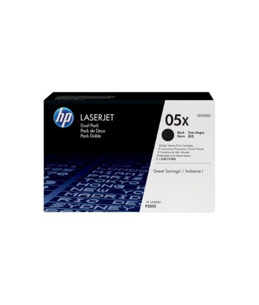 HP CE505XD (05XD) toner black high yield x 2