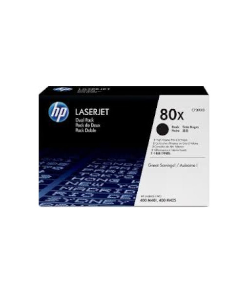 HP CF280XD (80X) toner black high yield x 2