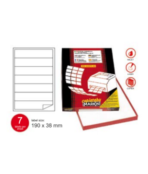 Markin labels 190×38