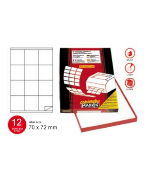 Markin labels 70×72