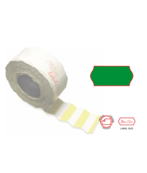 Print labels 2612 fl green removable 1 Fasson