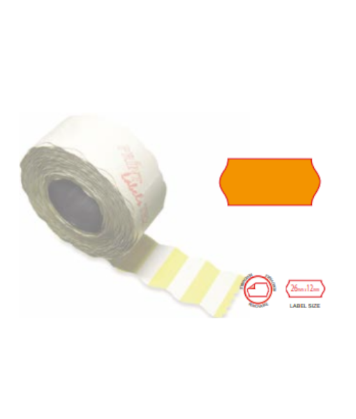 Print labels 2612 fl orange removable 1 Fasson