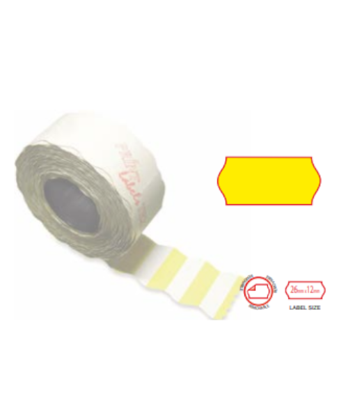 Print labels 2612 fl yellow removable 1 Fasson