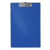 CLIP BOARD SINGLE LEAF BLUE PVC
