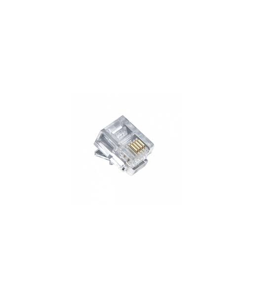 NW RJ11 PLUG 6-PIN, 4-CONDUCTOR (6P4C)