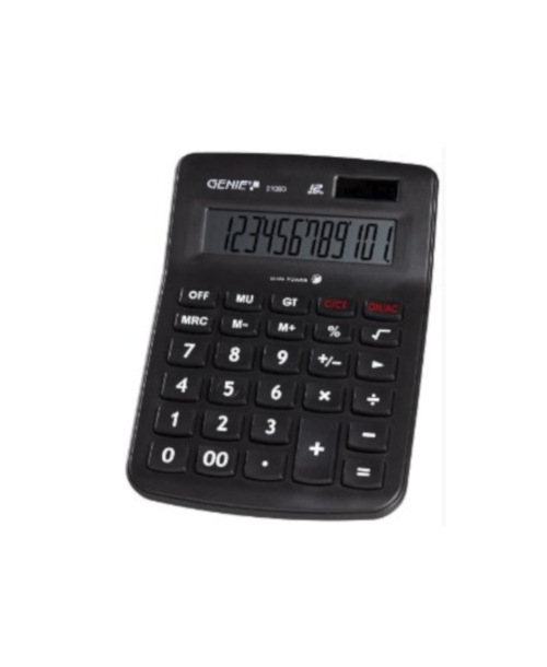 CALCULATOR GENIE 210BD 12 Digit 200x145mm