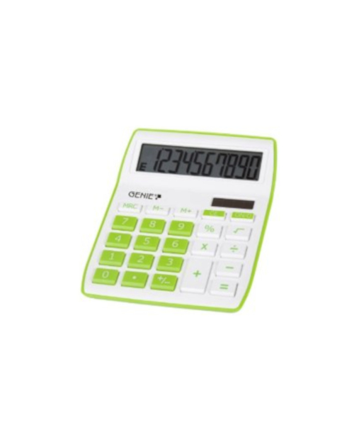 CALCULATOR GENIE 840 GREEN 10 Digit 135x105mm
