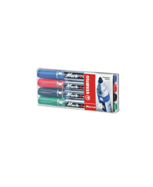MARKER PERMANENT BULLET MARK-4-ALL 651 WALLET x4 STABILO