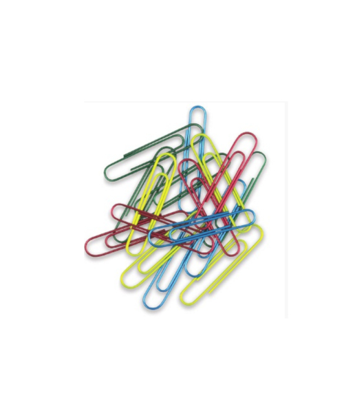 PAPER CLIPS 50mm x100 COLOURED
