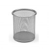 PEN HOLDER ROUND WIREMESH SILVER OSCO