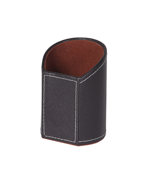 PEN POT FAUX LEATHER BROWN OSCO