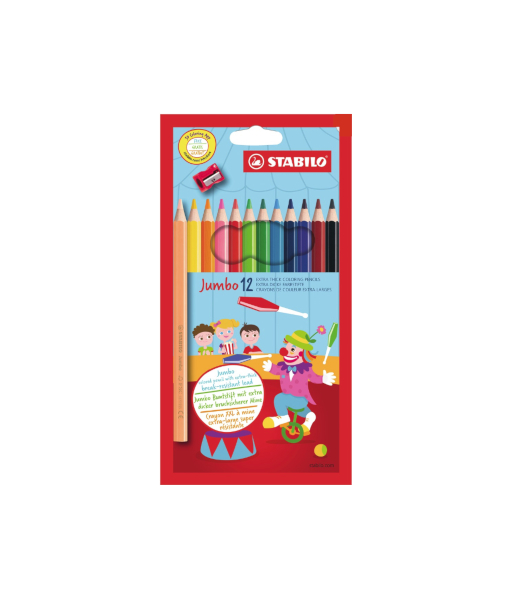 PENCIL COLOURS JUMBO 1877 WALLET x12 STABILO