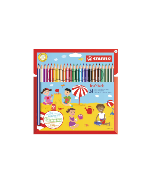 PENCIL COLOURS TRIO THICK WALLET x24 STABILO