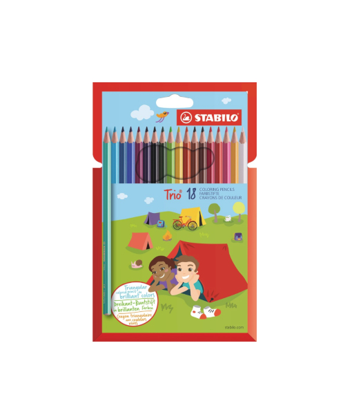 PENCIL COLOURS TRIO WALLET x18 STABILO