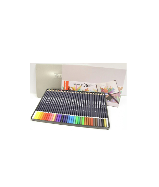 PENCIL COLOURS x36 SCHWAN ART METAL BOX STABILO