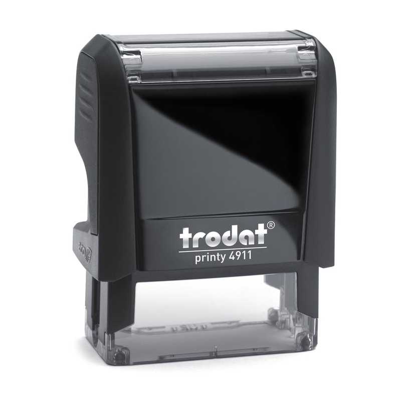 Trodat Printy 4911 P4 Custom Self-Inking Rubber Stamp (Black Ink / Green ABS Casing)