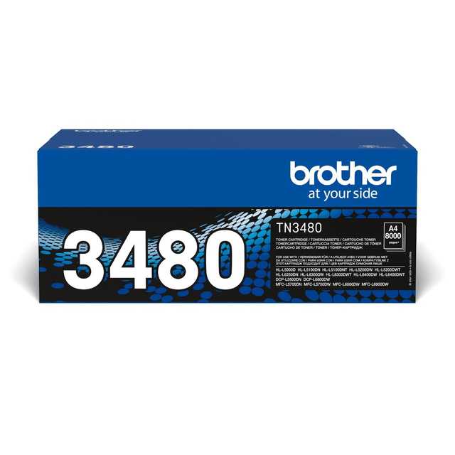 [DE-LTBR-TN3480] Brother TN-3480 Original Black High-Yield Toner Cartridge – 8,000 Pages (84439990)