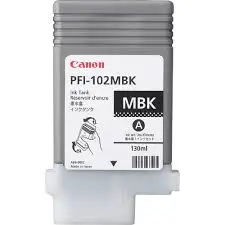 [MB-ICCA-102MBK] Canon PFI-102MBK Matte Black Ink Tank, 130 ml, for imagePROGRAF iPF500 (844399)