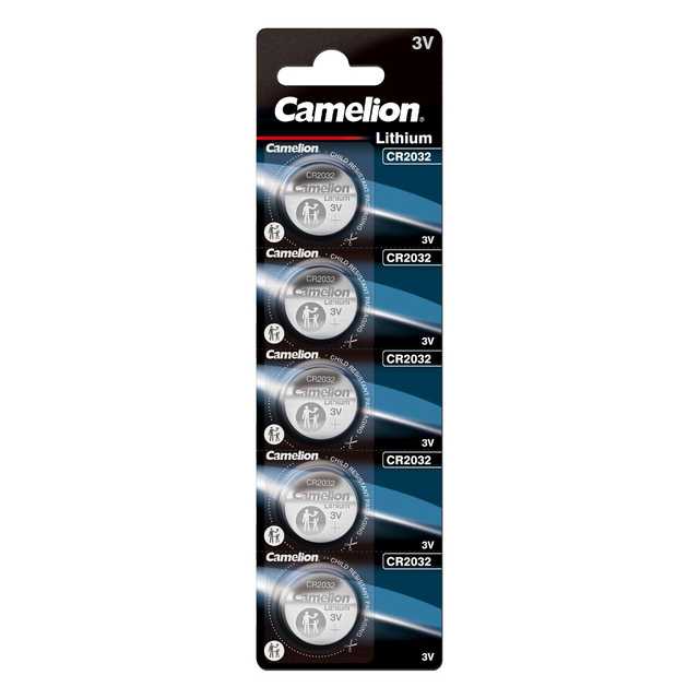 [MA-BA-2032P] Maxell CR2032 3V Lithium Coin Cell Batteries – Blister Pack of 5 (850650)