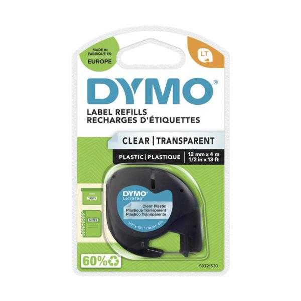 Dymo S0721530 / 12267 LetraTag Transparent Plastic Tape (12 mm × 4 m) (391990)