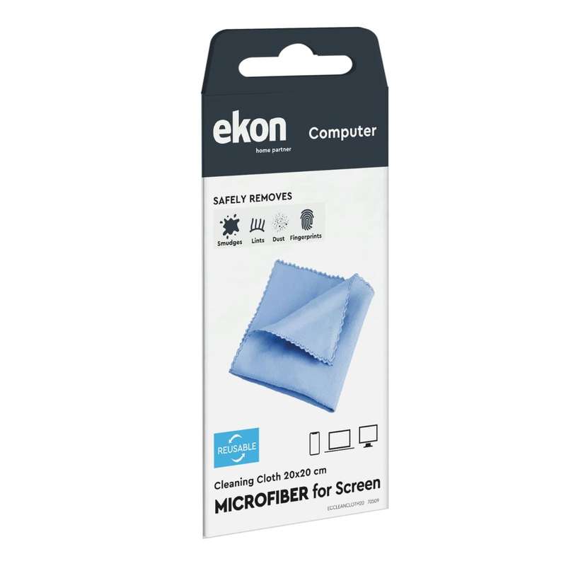 [ECS-CC-1100] ECS Microfiber Cleaning Cloth 20 × 20 cm Blue (412.001.000)