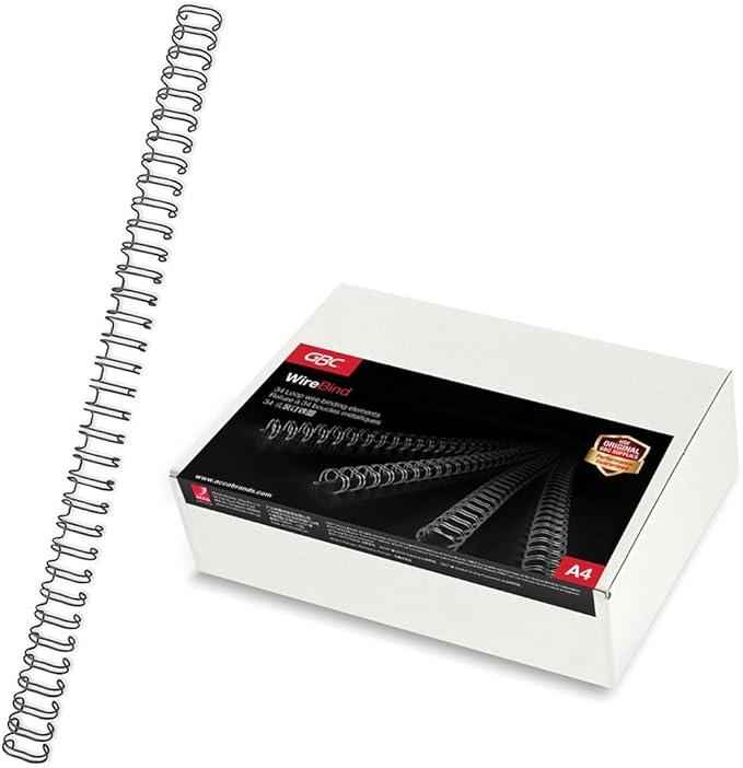 GBC WireBind™ 21-Loop Binding Wires A4 6mm Black Pack of 100 (IB165023)