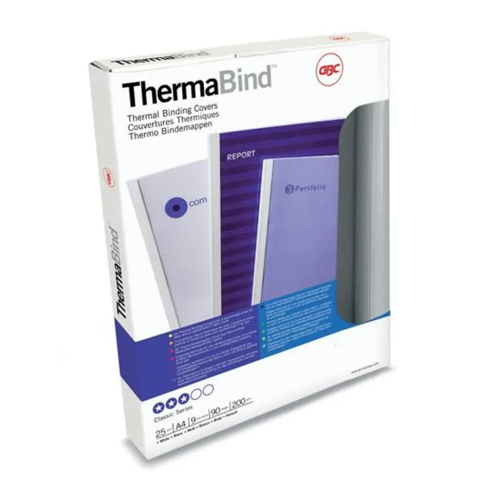 GBC Standard ThermaBind™ Covers A4 4mm White Pack of 100
