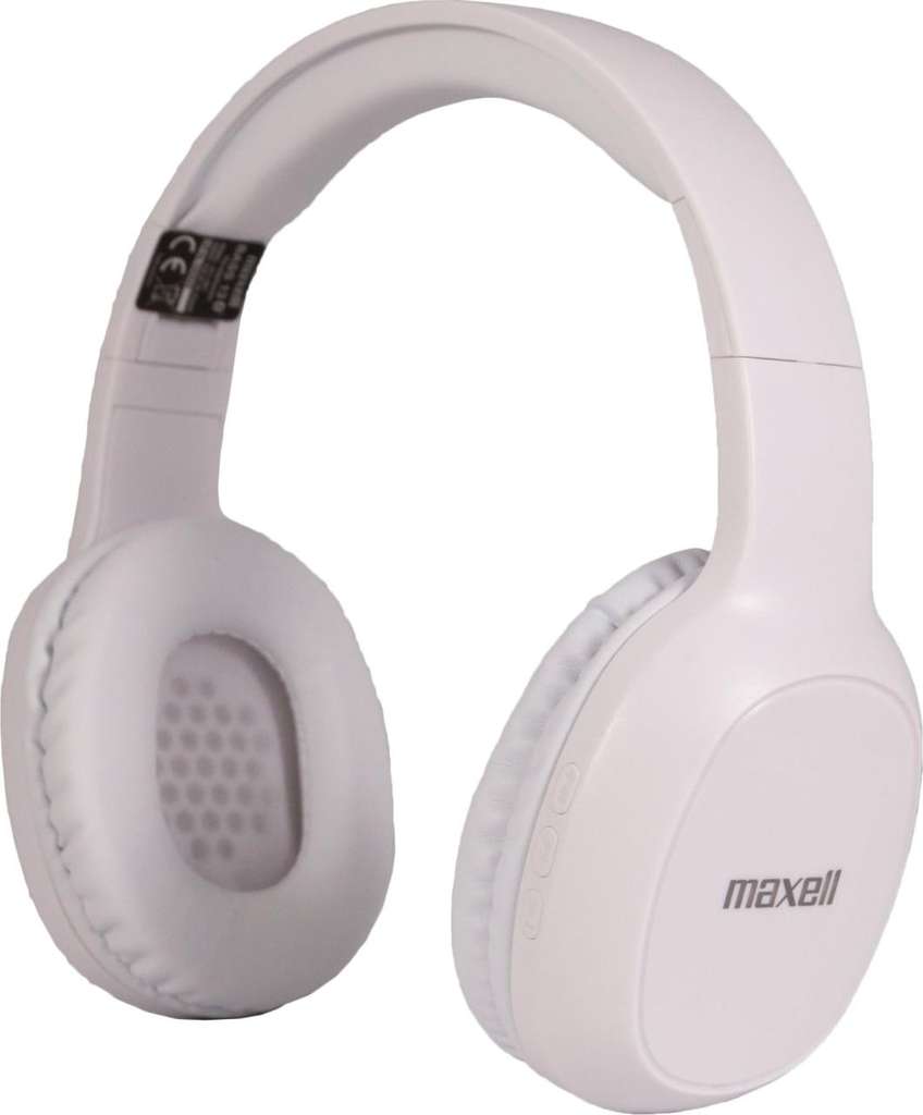 [MA-HP-BASSWH] Maxell B13-HD1 Bass 13 Bluetooth Headphones – White (851830)