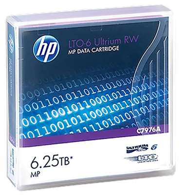 [DE-DC-0242] HP LTO-6 Ultrium 6.25TB Rewritable Data Tape Cartridge C7976A (852329)
