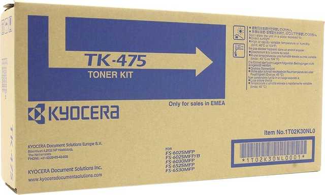 [ES-LTKY-TK475] Kyocera TK-475 Black Laser Toner Cartridge (844399)