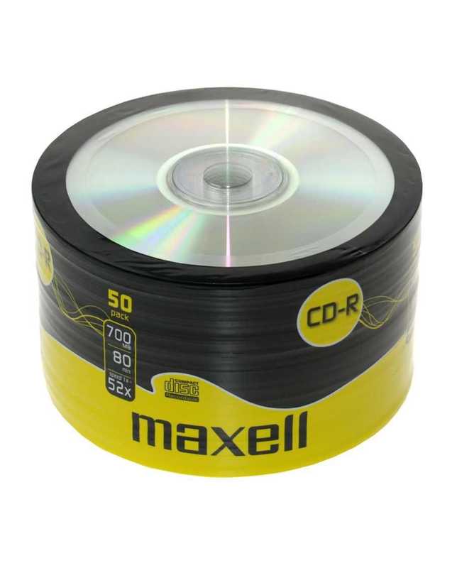 [MA-CD-1010] Maxell CD-R 80 52x Recordable Discs – Shrink-Wrapped Pack of 10 (852341)