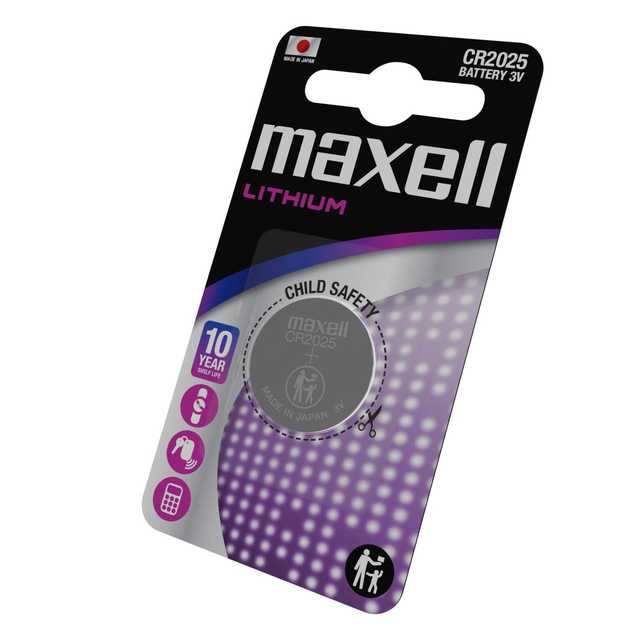 [MA-BA-2025] Maxell CR2025 3V Lithium Coin Cell Battery