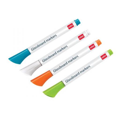 Nobo Neon Dry Erase Markers Assorted Pack of 4 (1903892)