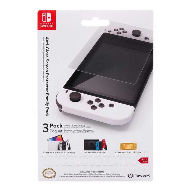 [PA-NSAC0006] PowerA Professional Anti-Glare Screen Protectors for Nintendo Switch, 3-Pack (NSAC0006-01) (392690)