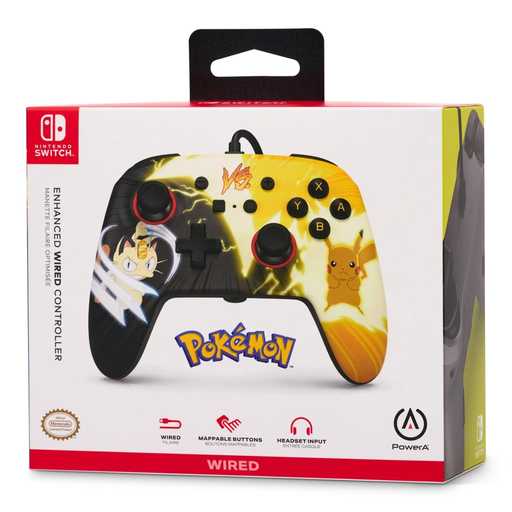 [PA-NSGP0039] PowerA Enhanced Wired Controller for Nintendo Switch – Pokémon: Pikachu vs. Meowth (950450)