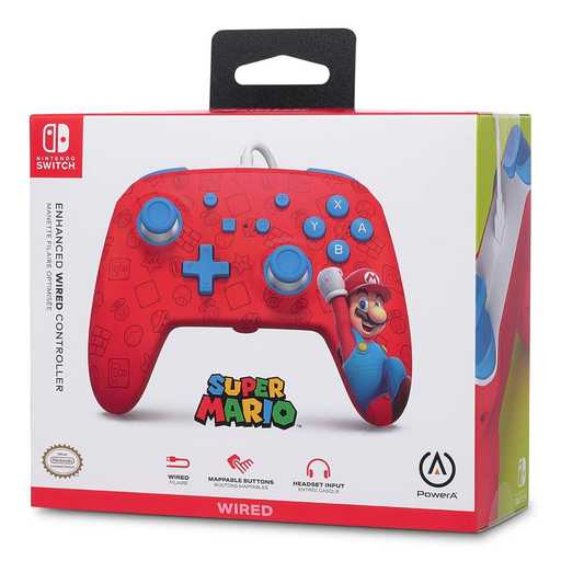 [PA-NSGP0001] PowerA Enhanced Wired Controller for Nintendo Switch – Woo-Hoo! Mario (NSGP0001-01) (950450)