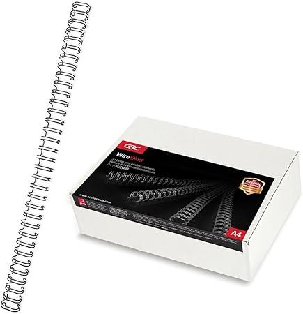 Rexel 34-Loop Wire Binding Wires A4 8mm Black Pack of 100