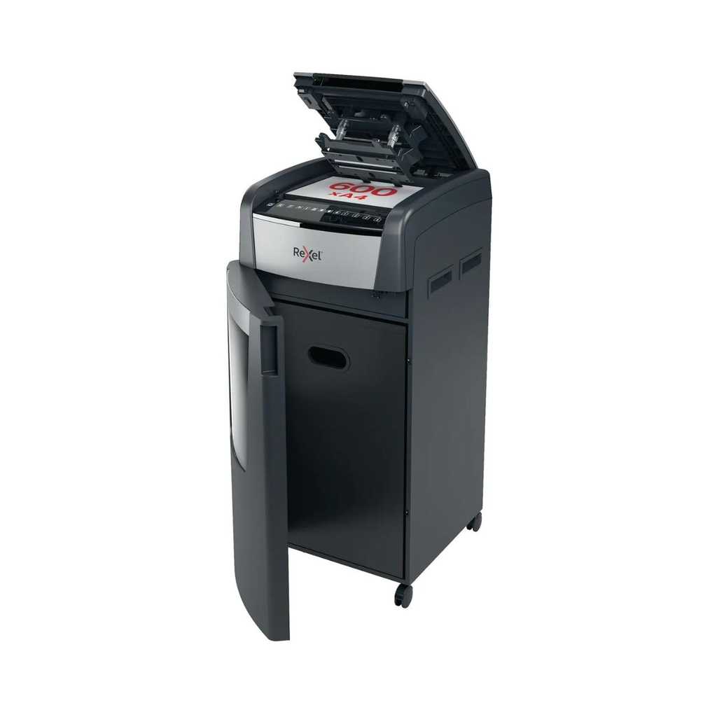 [ACR-SHX2103500A] Rexel Optimum AutoFeed+ 600M Automatic Micro-Cut Paper Shredder (2020600M)