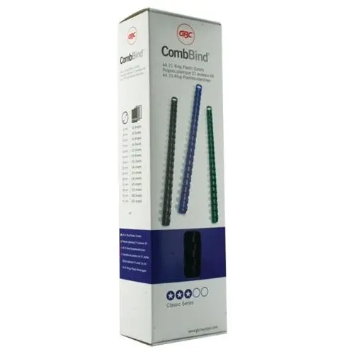 GBC CombBind™ Plastic Binding Combs A4 8mm Blue Pack of 100 (4028234)