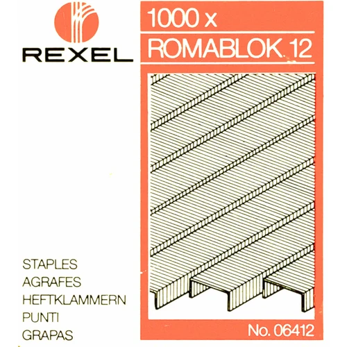 Rexel Romablok 12 Staples – Pack of 1,000 (06412)