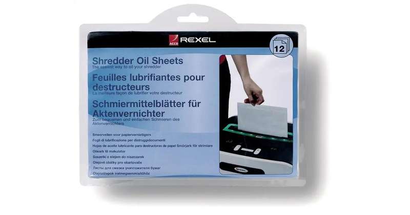 [ACR-SHO-2101948] Rexel Shredder Oil Sheets – Pack of 12 (2101948)