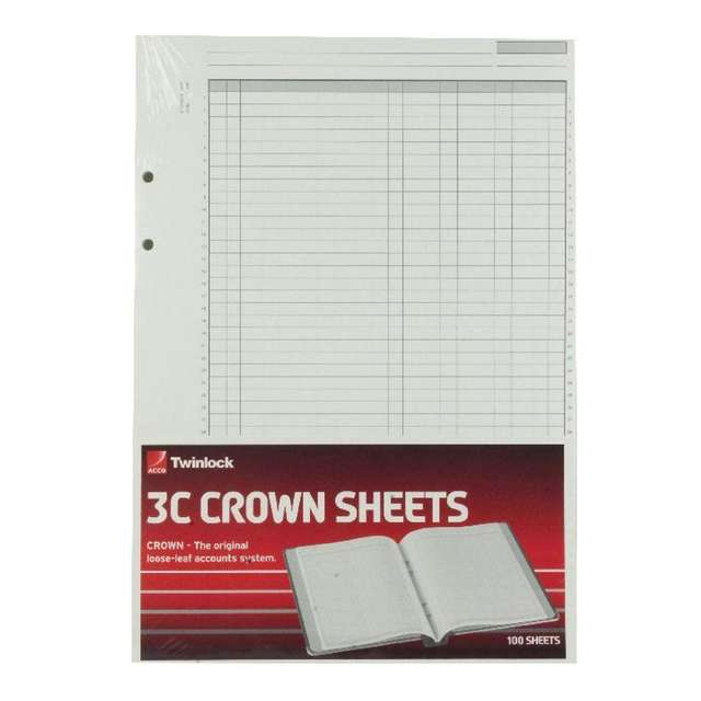 Twinlock Crown Plain Refill Sheets F1 3C (75840)