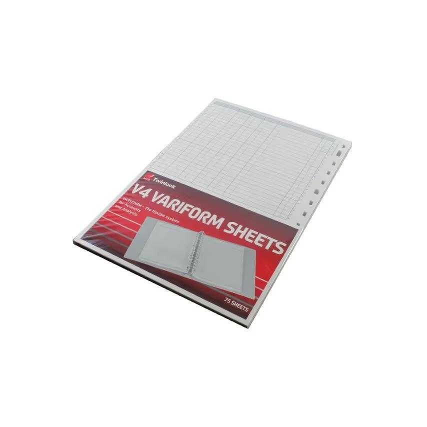 Twinlock Variform V4 5-Column Cash Refill Sheets (75931)