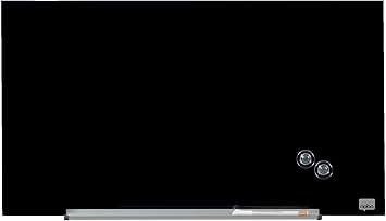 Nobo Impression Pro Widescreen Glass Magnetic Drywipe Board Black 680 x 380mm (1905179)